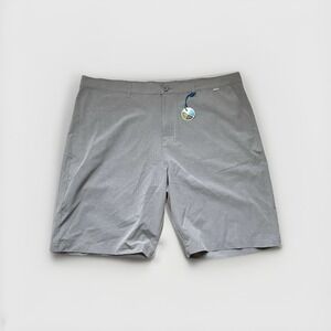 Travis Mathew Golf Shorts Mens Sz 42 Gray Beck Performance Chino Stretch Preppy